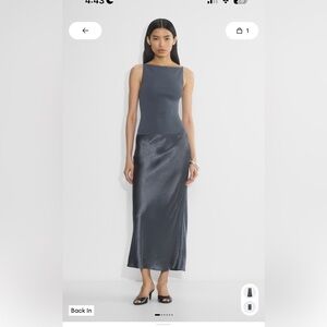 Slip satin maxi skirt